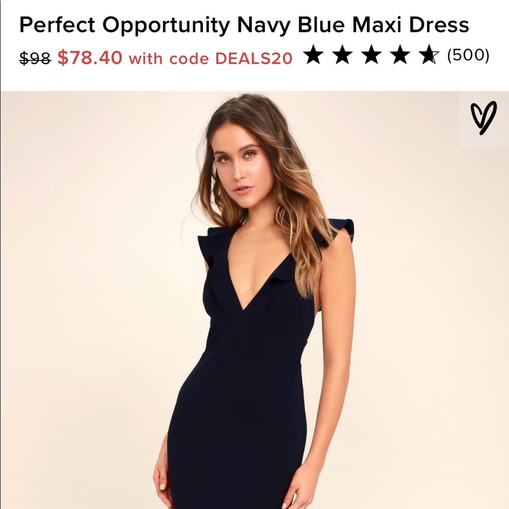 Navy blue evening gown